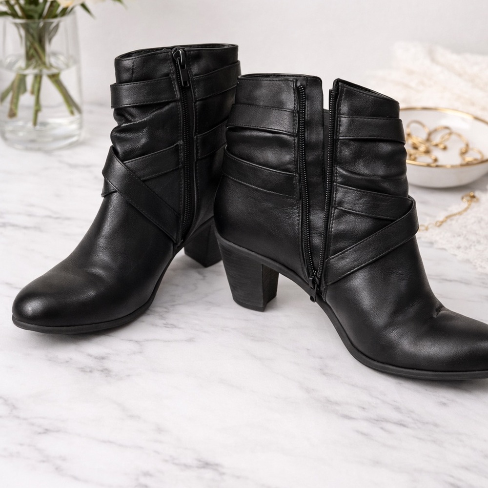 Levity Black Ankle Booties